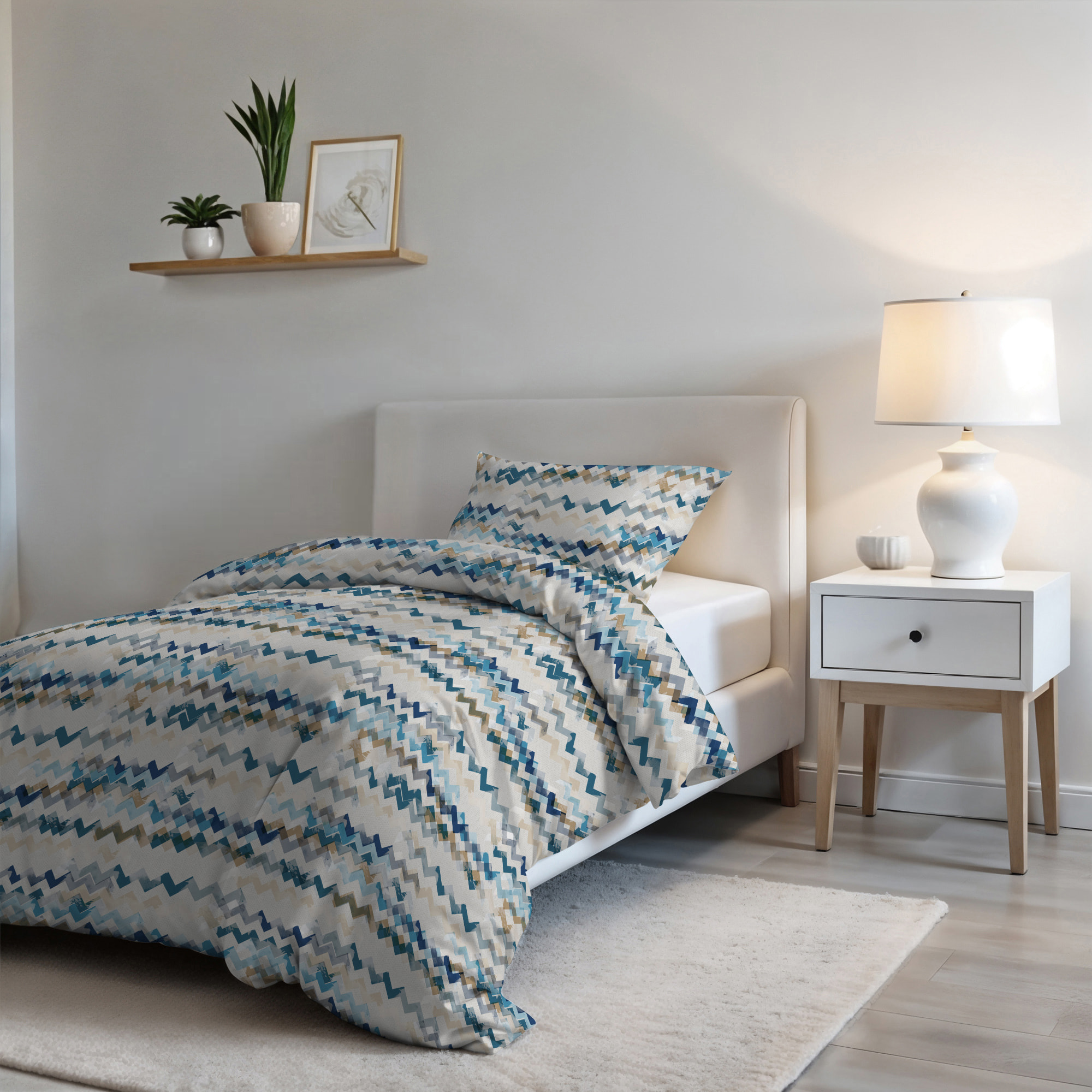 COPRIPIUMINO FASHION, 100% Microfibra, No Stiro - MODERN SKY