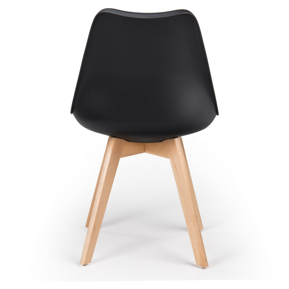 Set 4 sedie con gambe legno stile nordico - Candice