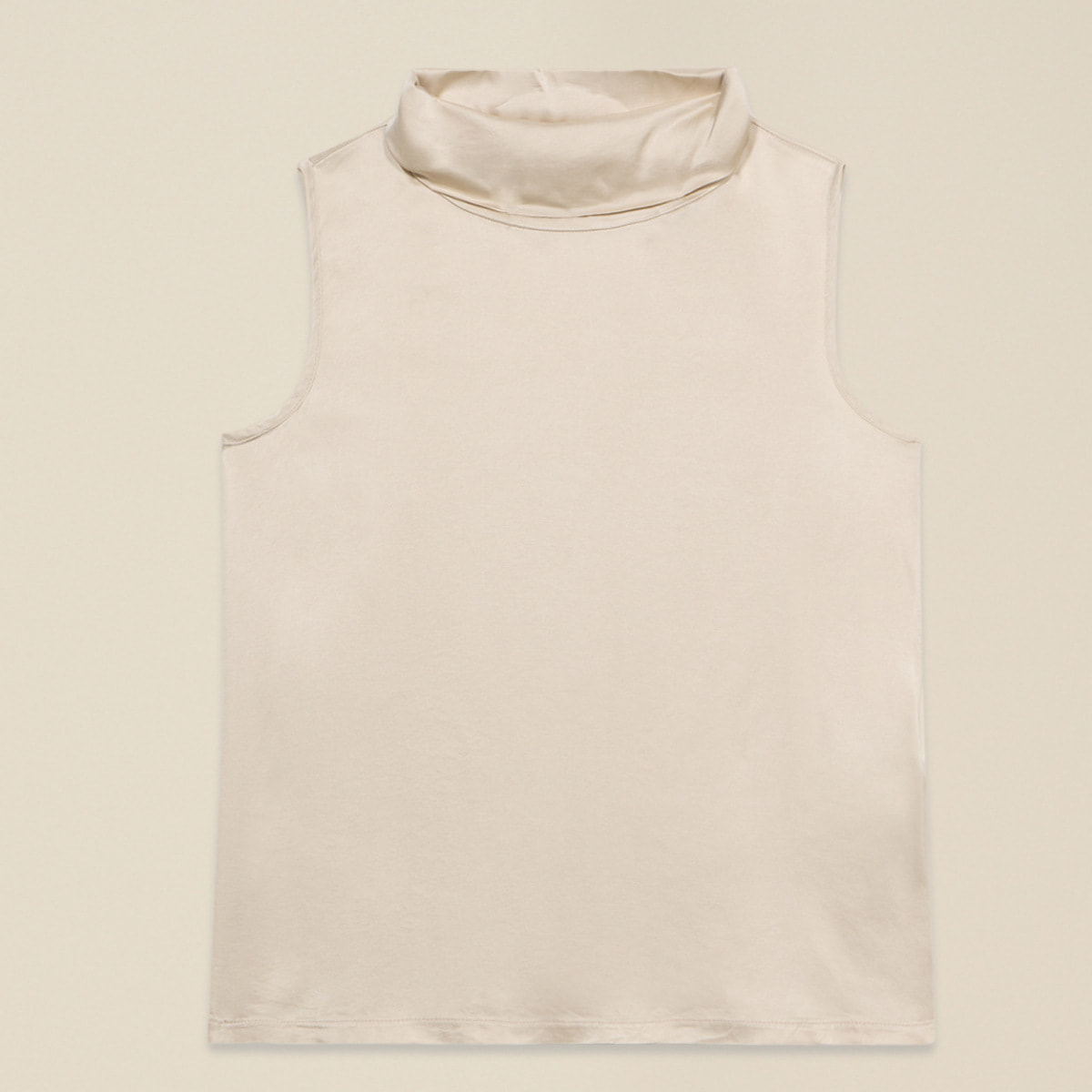 Oltre - Top in raso con collo alto - Bianco