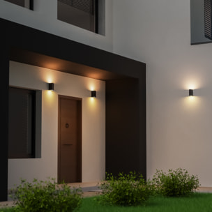 Forlight Aplique Ip44 Kubo Double Emission Gu10 7W Negro