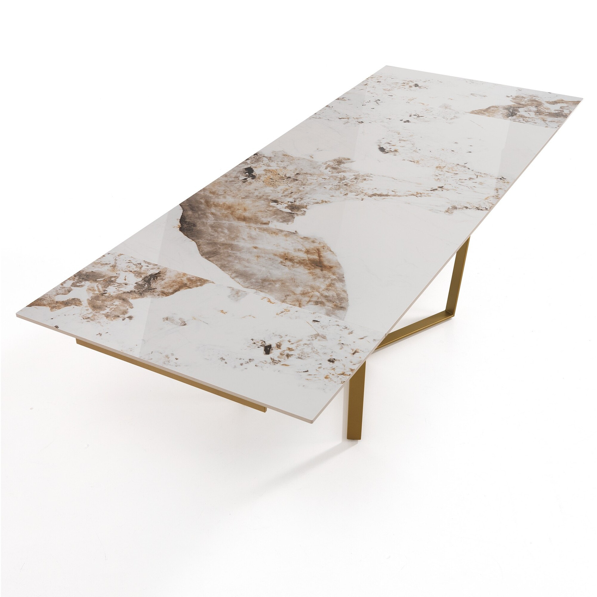 TOMASUCCI Tavolo allungabile SPINNE GOLD - ONICE MARBLE