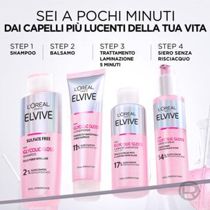 Siero Senza Risciacquo Elvive Glycolic Gloss con Acido Glicolico per Capelli Spenti e Porosi - Flacone da 150ml