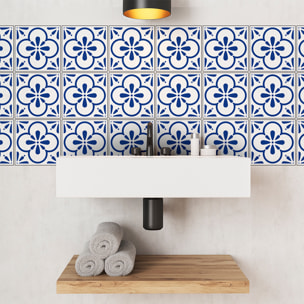 Stickers muraux - Sticker Mural Carrelage adhésif Cuisine Salle de Bain - 9 STICKERS CARRELAGES AZULEJOS MICAELA