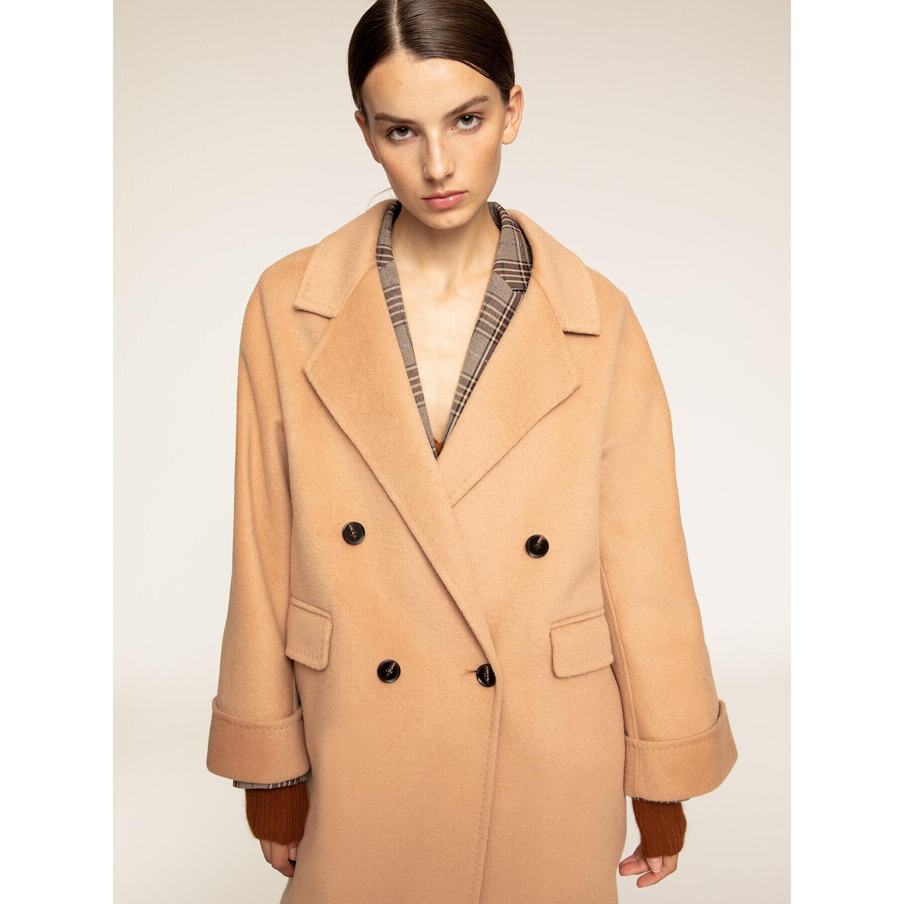 Motivi - Cappotto doppiopetto in panno double - Beige