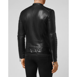 PHILIPP PLEIN Giacca da Moto in pelle ICONIC PLEIN