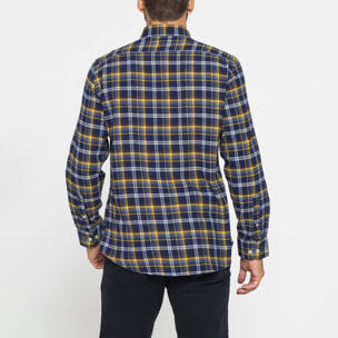 CAMICIA FANTASIA TINTO FILO IN FLANELLA LEGGERA