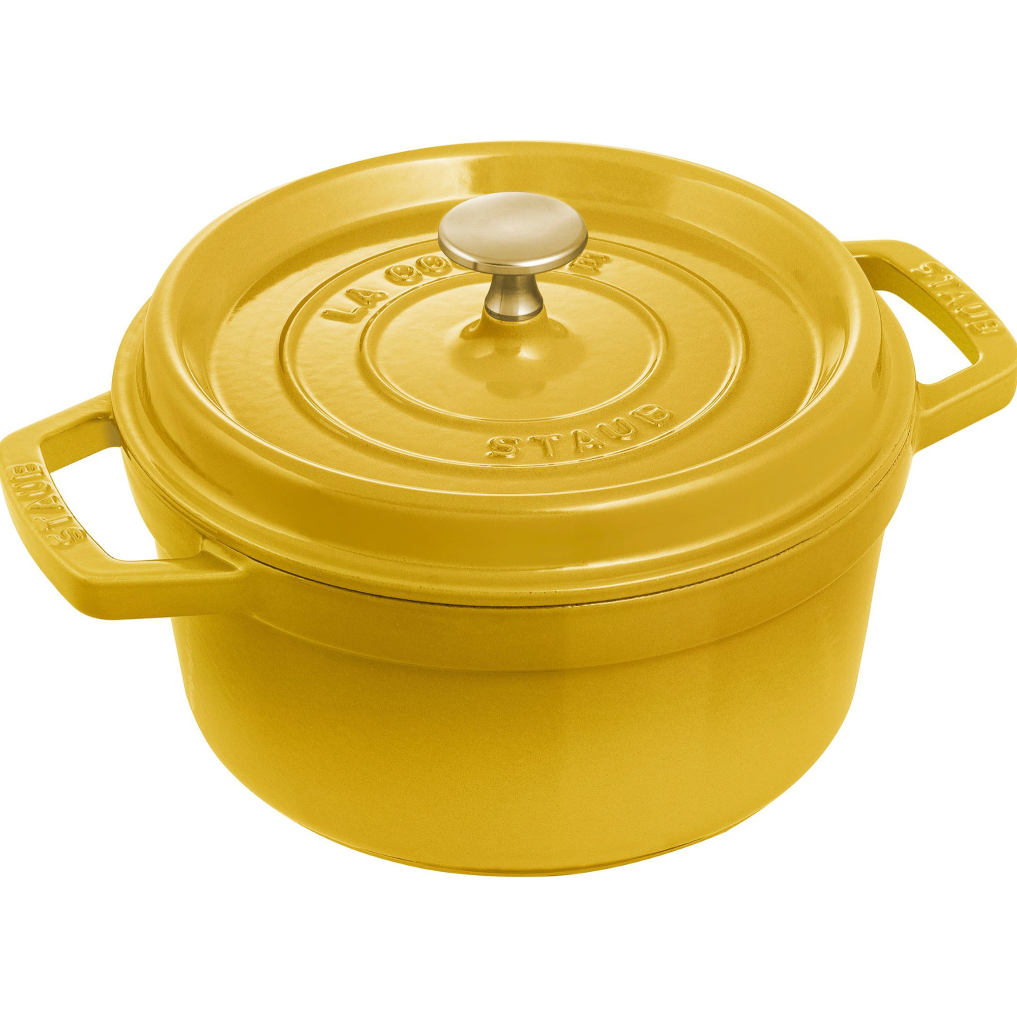 Cocotte en fonte 20 cm, Rond(e), Citron Staub