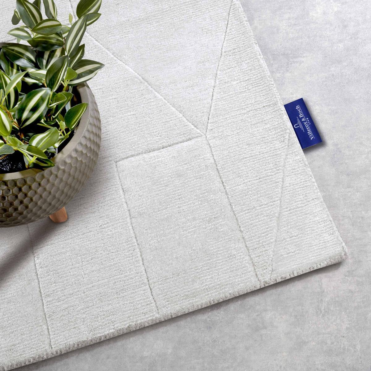 Tapis salon géométrique, relief tissé à la main, design authentique