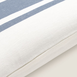 Funda de cojín algodón rayas Sonarec color azul Algodón