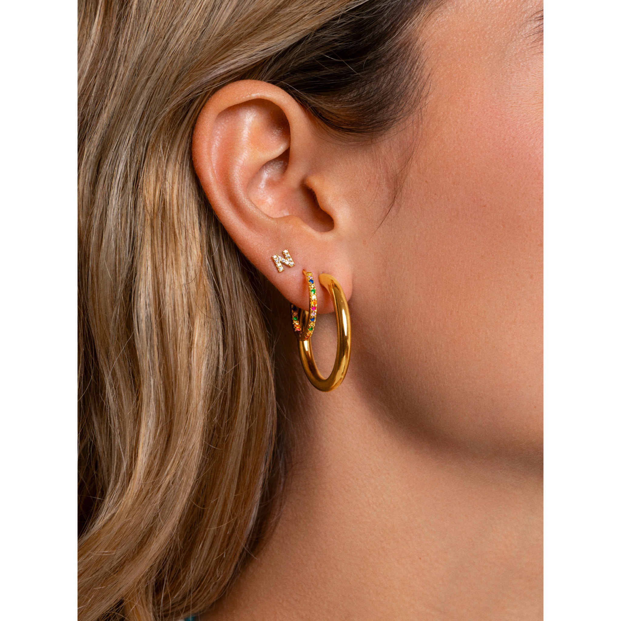 Orecchino Gleam Colors Argento Placcato Oro