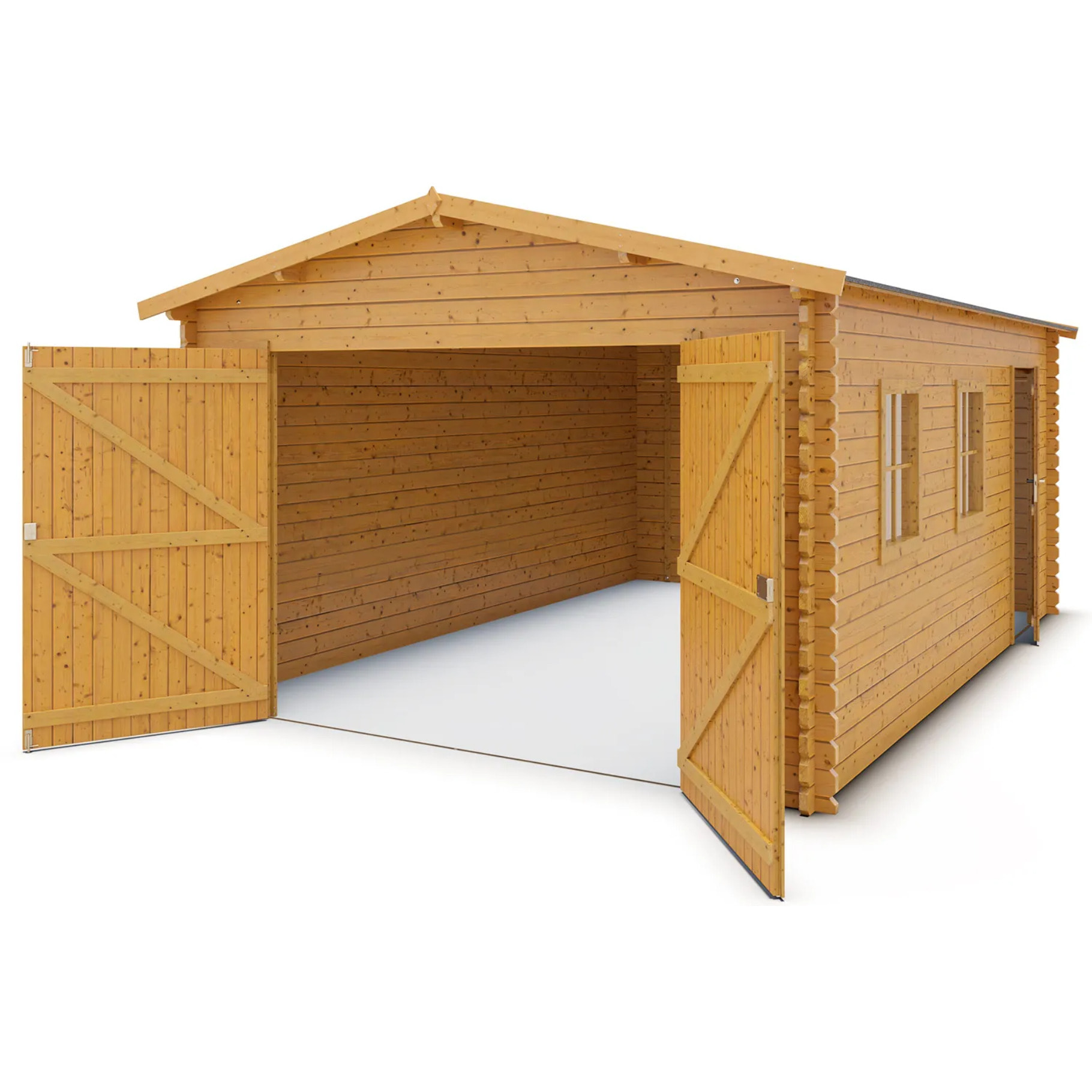 Garage Artemis - bois marron - 19 m²