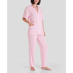 Pijama largo mujer viscosa topitos ligero y elegante