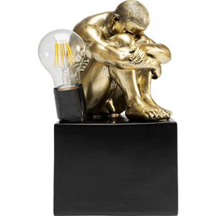 Lampe homme recroquevillé doré Kare Design