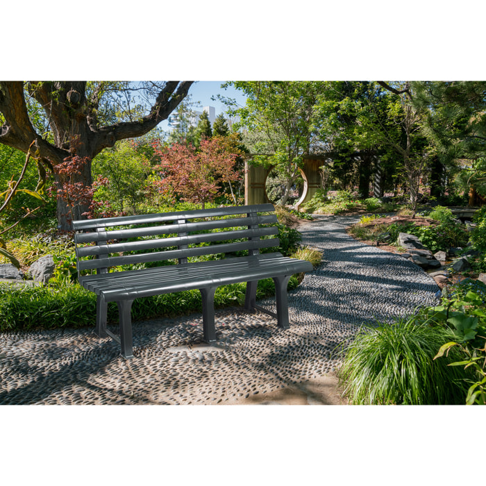 Banco de exterior, Made in Italy, 145x49x74 cm, color verde