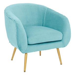 Fauteuil "Solaro" - vert céladon - velours