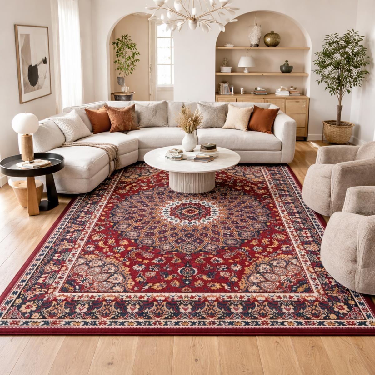 Tapis oriental tissé motif ethnique FEKU