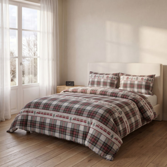 Sacco copripiumino in cotone con federe coordinate, set letto morbido e traspirante, leggero e resistente per uso quotidiano, tessuto certificato sicuro sulla pelle, facile da lavare e durevole, ideale per comfort notturno