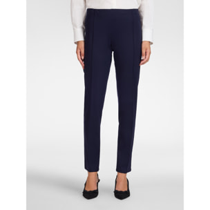 Elena Mirò - Pantaloni slim in punto milano - Blu