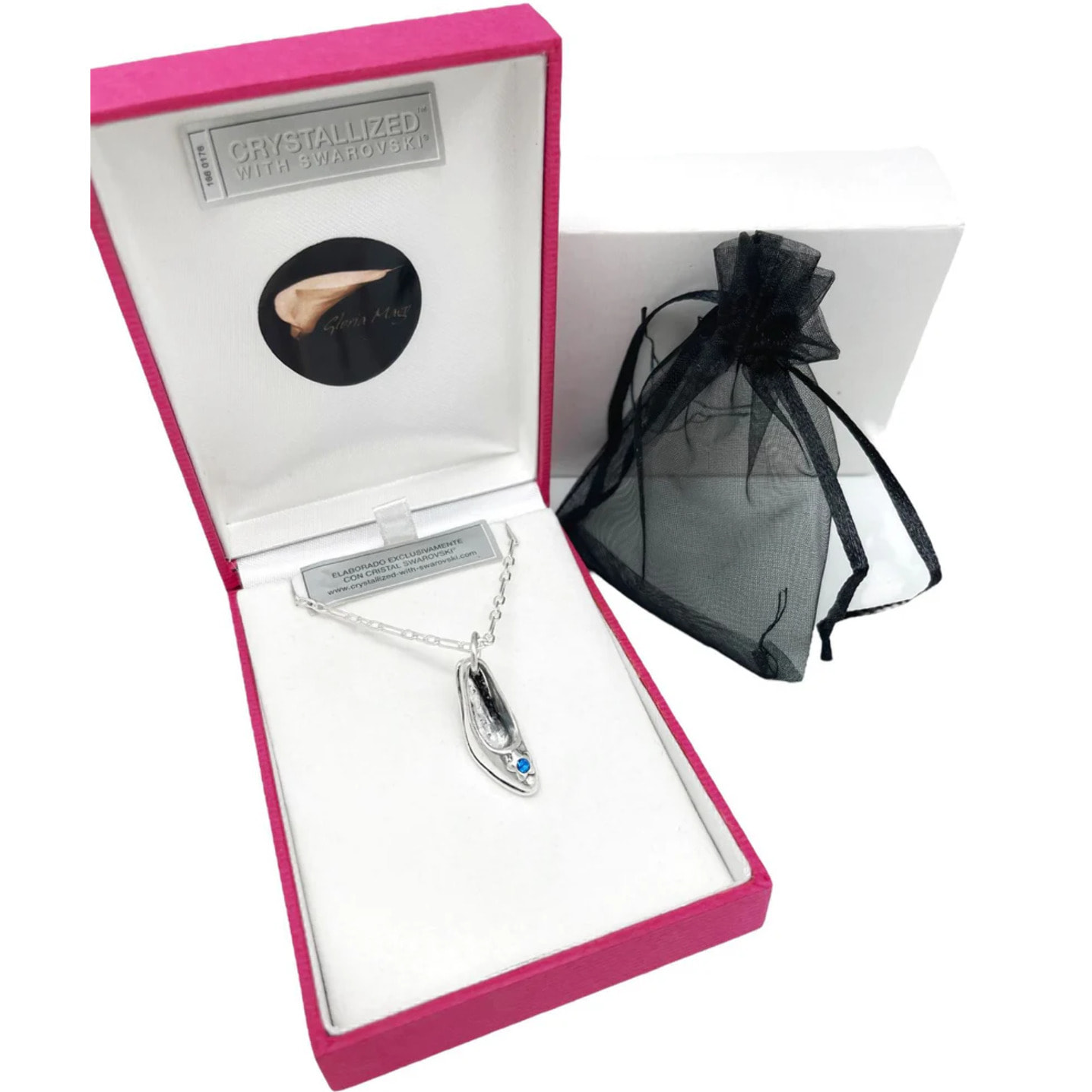 Collar "Cenicienta" azul y plata