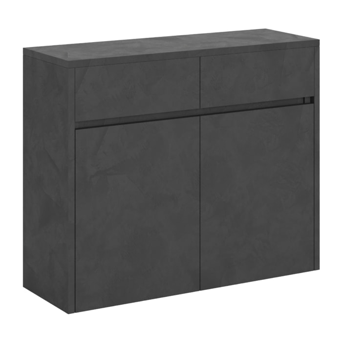 Panche inferiore e superiore allungabili 26x72/300 cm Evolve Antracite Spatolato allunghe interne