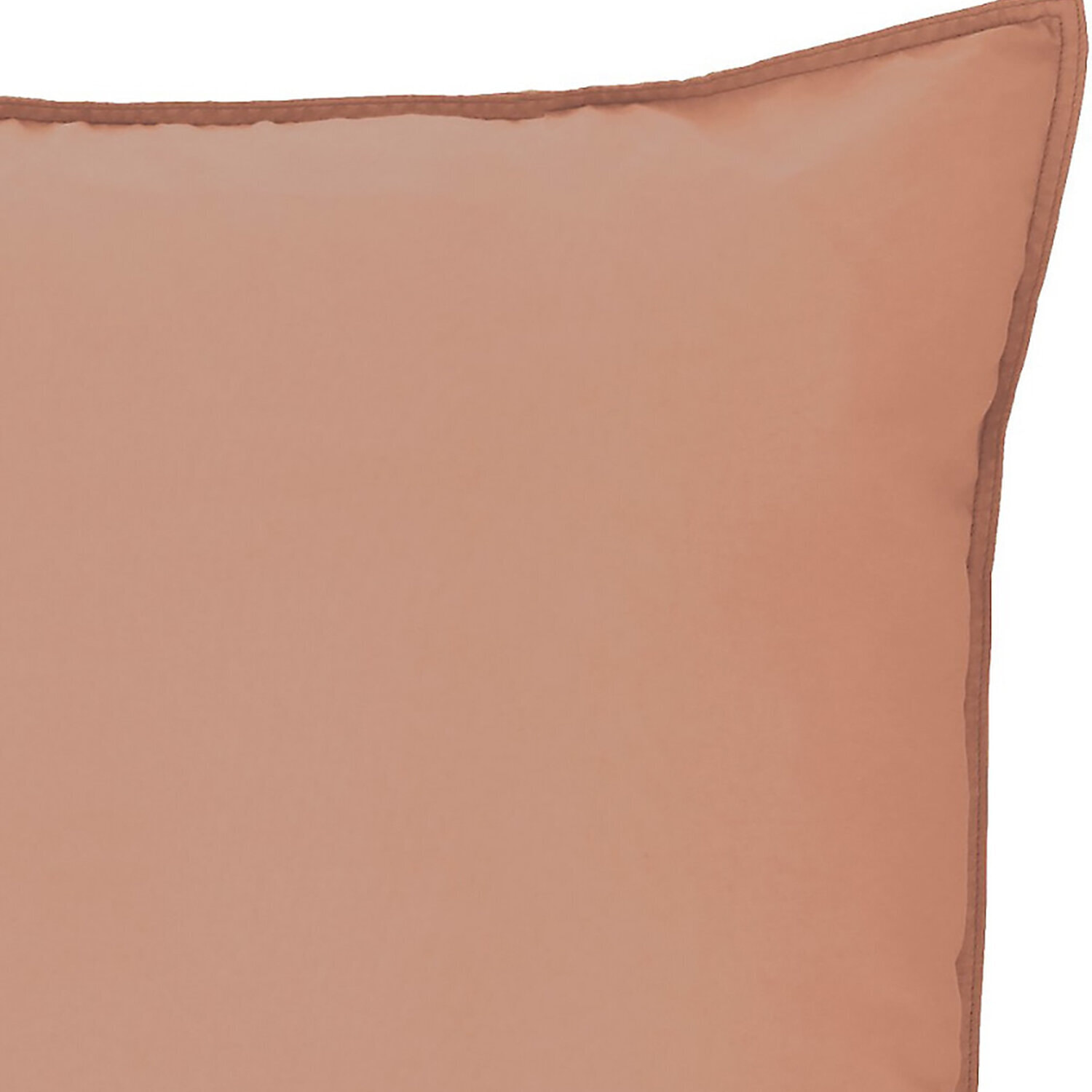 Taie d'oreiller 100%coton 57fils et lyocell terracotta