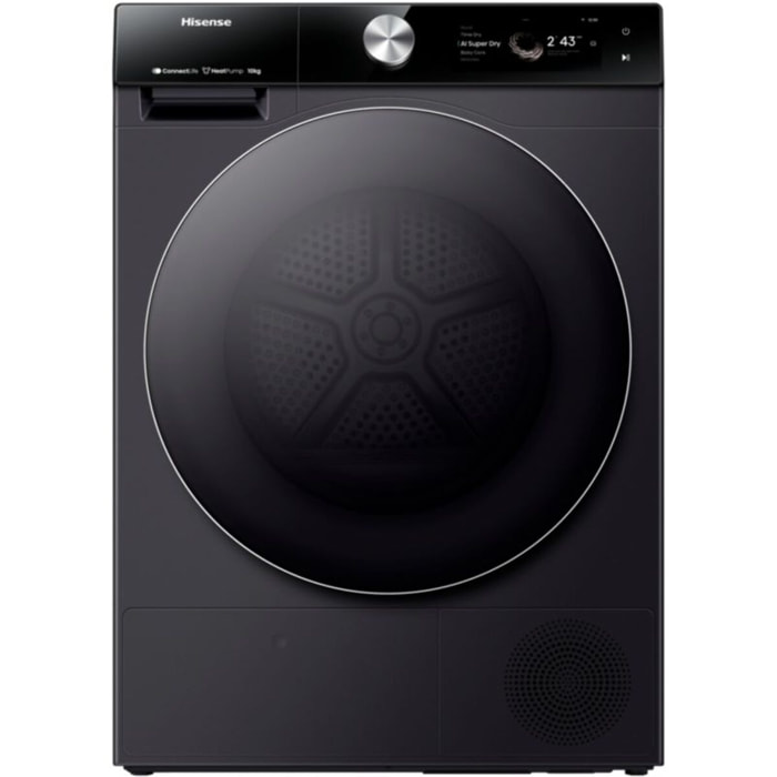 Sèche linge pompe à chaleur HISENSE DH7S107BB 10kg - Grande capacité XXL & Ultra-silencieux & Connecté