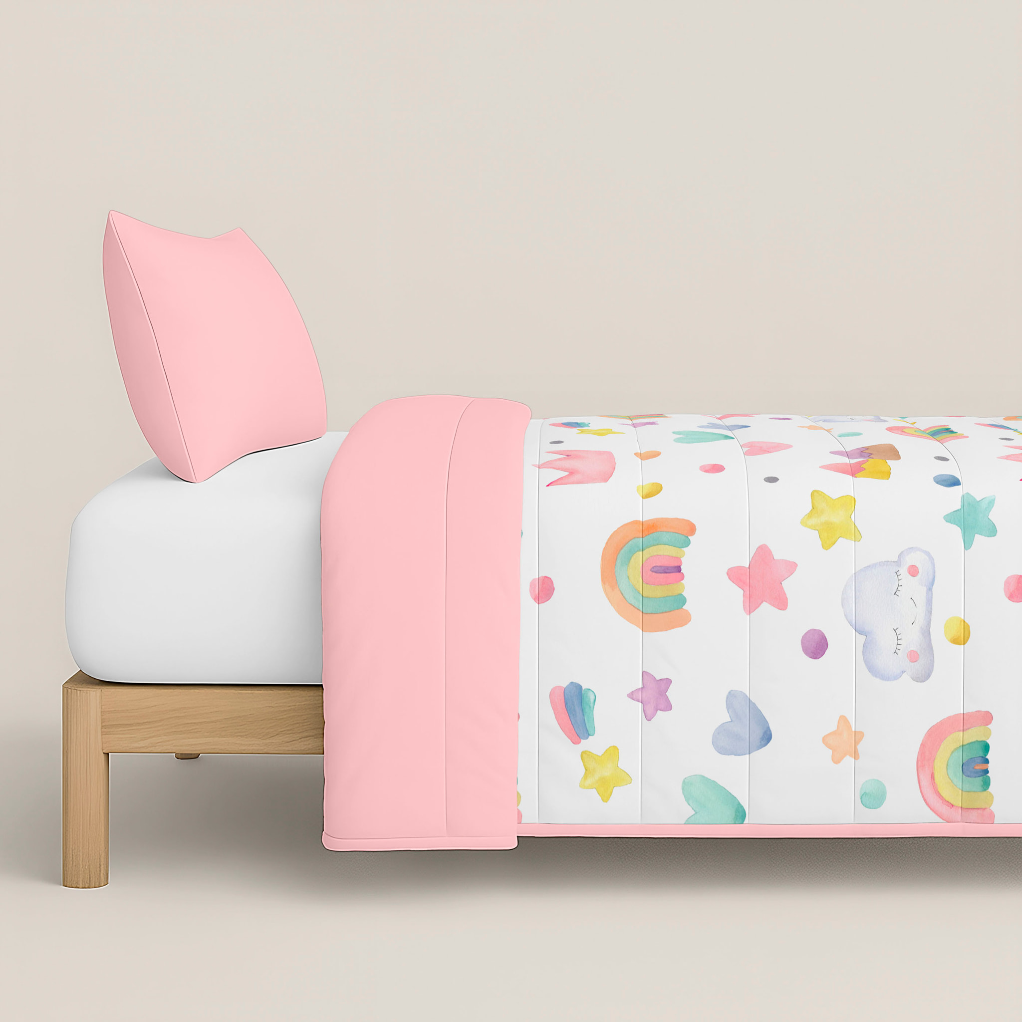 Cool Kids - Edredón Nórdico Estampado - Infantil - 100% Algodón - 200 gr/m² con Tacto Pluma - Confetti