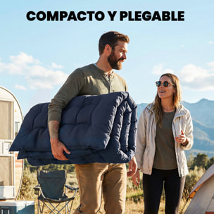 Esterilla de Camping Plegable, Colchoneta de Camping Portátil con Correas, Antideslizante, Grosor 8 cm, para Cama de Camping, Tienda, Viajes, Gris Oscuro
