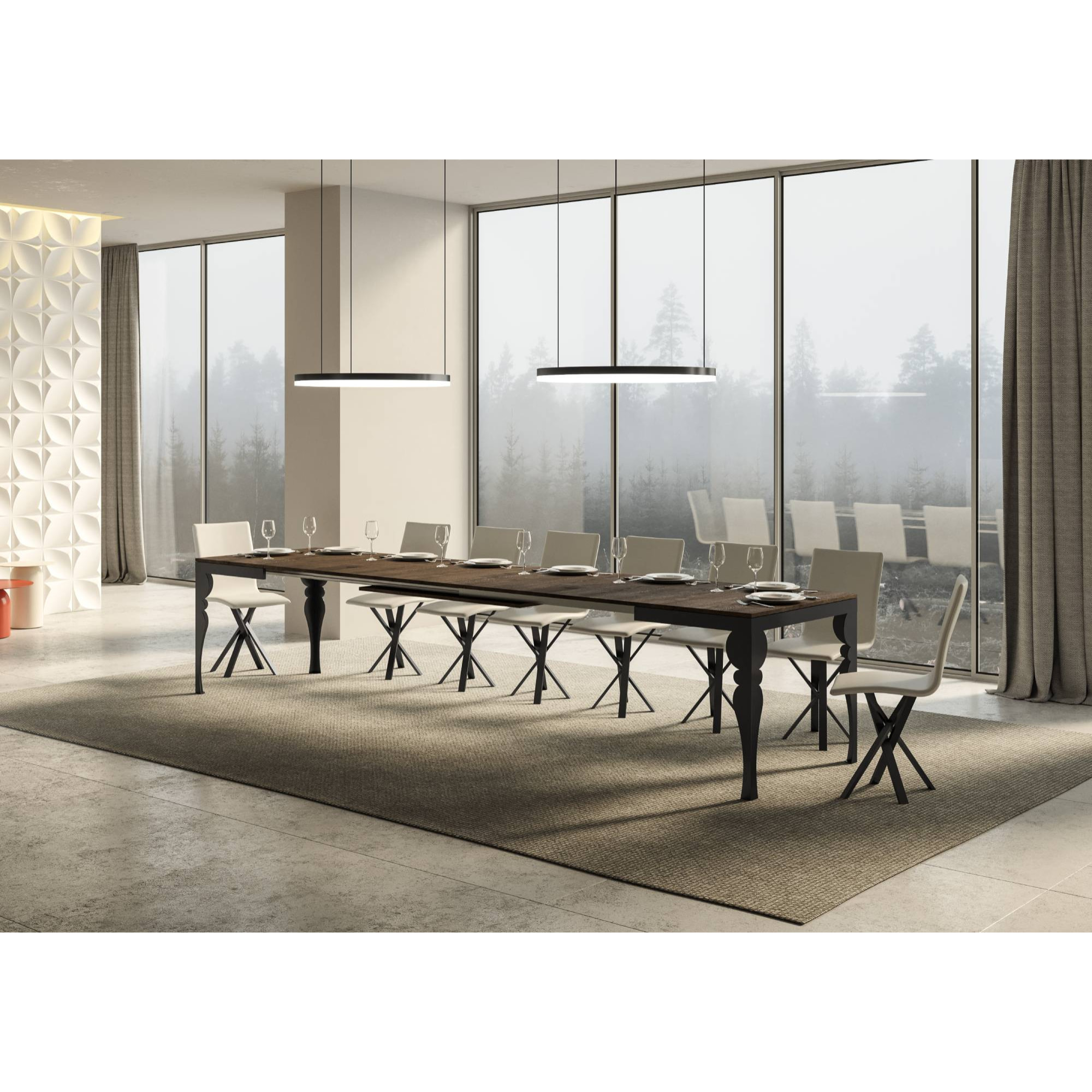 Table Paxon Evolution Dessus Noyer 90x160 Allongée 420 cadre Anthracite