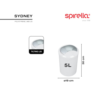 Poubelle à bascule PS SYDNEY 5L Vert Kiwi Spirella