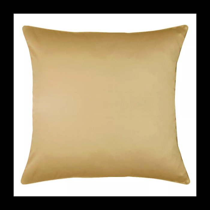 Taie d'oreiller satin de coton uni or Ava uni gold
