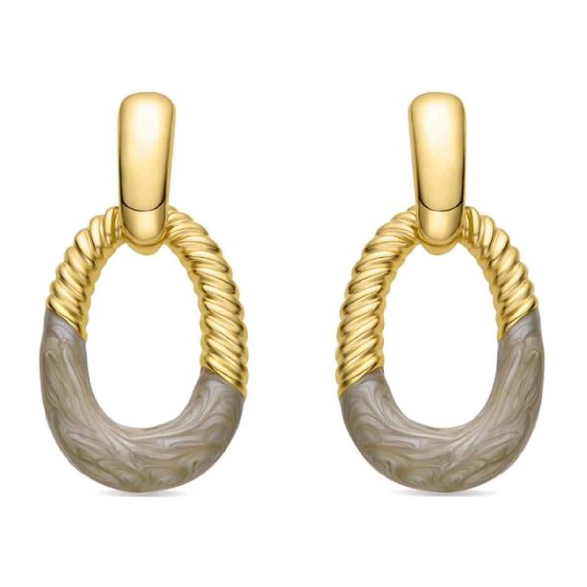 Pendientes Lux by Lux acabadoss en oro amarillo 18K