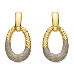 Pendientes Lux by Lux acabadoss en oro amarillo 18K