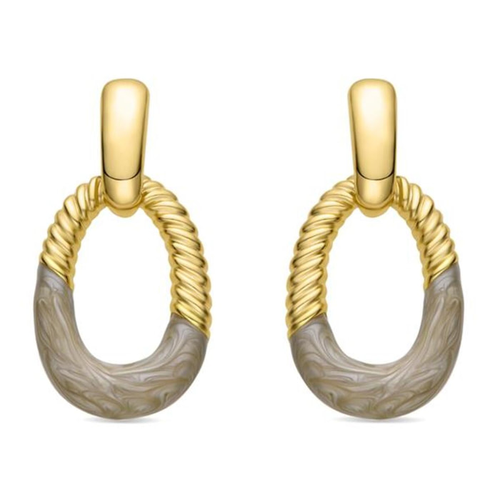 Pendientes Lux by Lux acabadoss en oro amarillo 18K