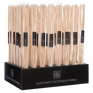 Lot de 20 bâtons diffuseurs blanc ivoire H40cm