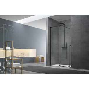 Walk-in X Motion Porte coulissante de douche sans profilés, verre transparent Easy Clean 140x200cm (SIKOWIXM140)