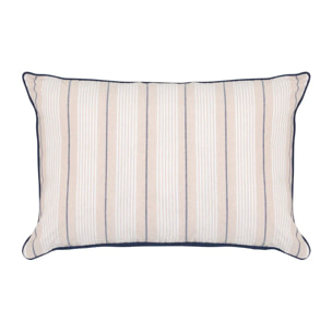 Coussin Groove 58x38cm rayé bleu navy