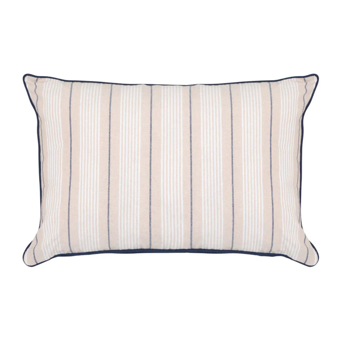 Coussin Groove 58x38cm rayé bleu navy