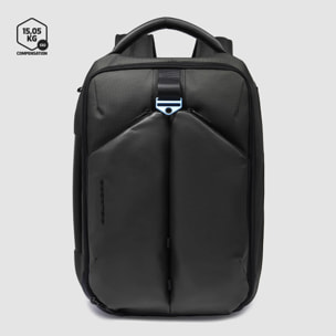 Piquadro Zaino da viaggio per PC e iPad®Pro 12,9 in tessuto riciclato e pelle, compatibile con Easyjet