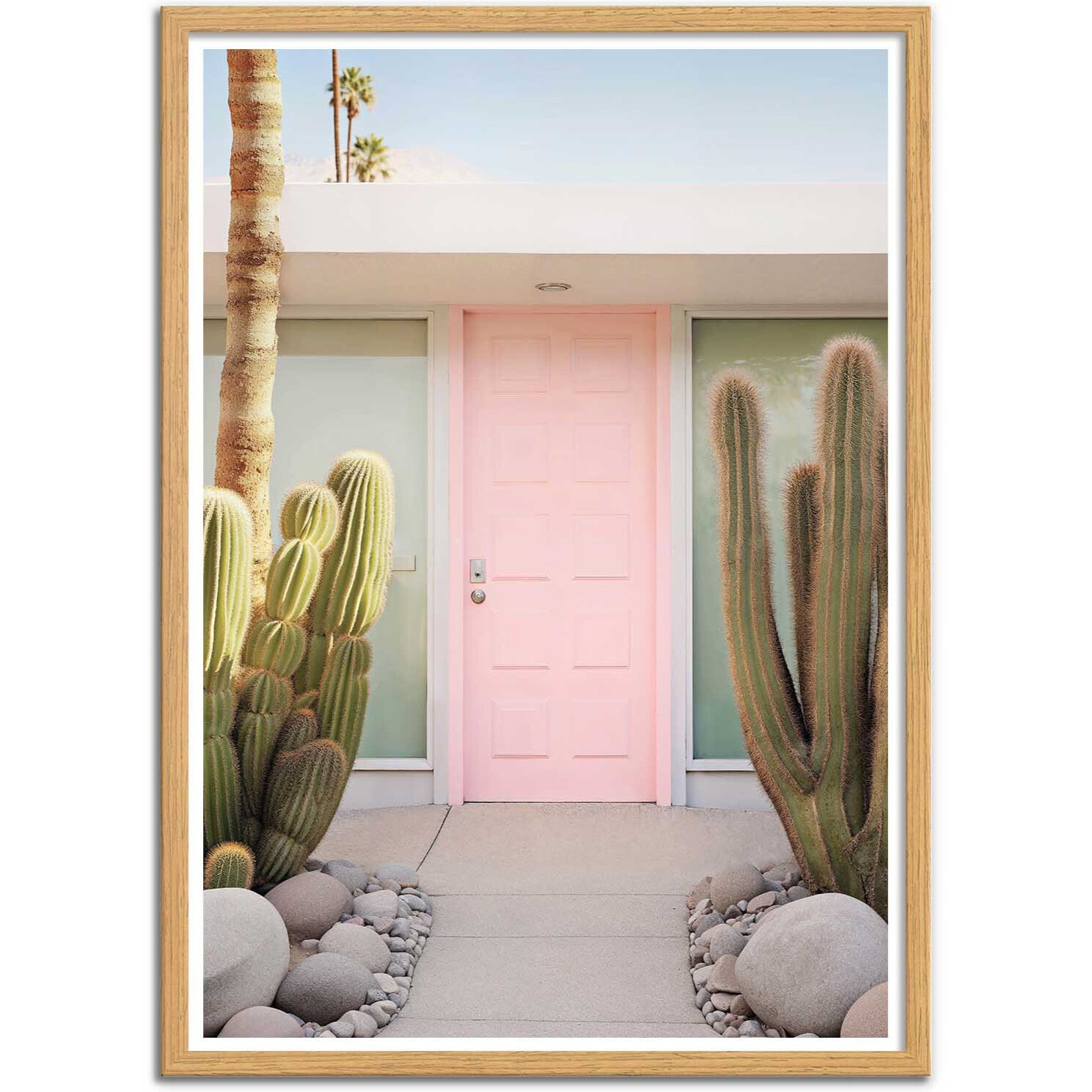 Affiche - Palm Springs Pink door - Philippe Hugonnard