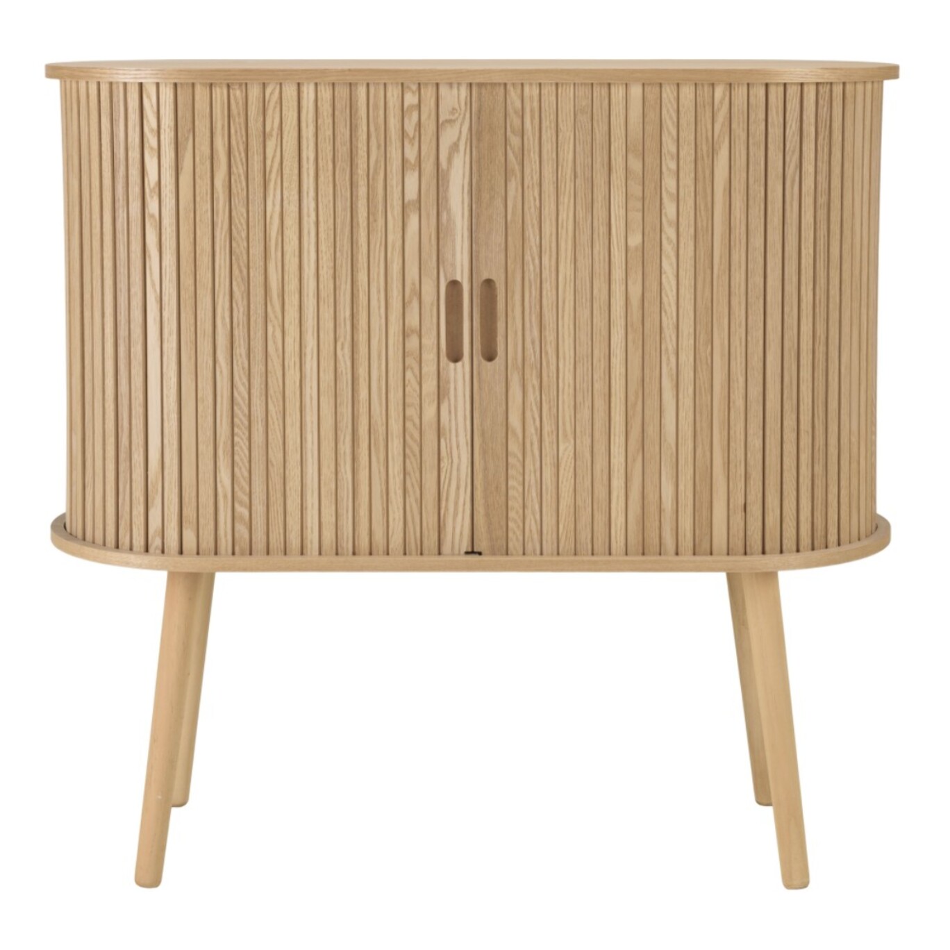 AGATHE - Buffet ovale 80x33cm en bois couleur naturelle
