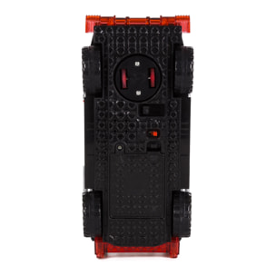 Veicolo d'assalto della polizia SWAT, con luci ed effetti sonori. Da costruire, 72 pezzi. Modalità di funzionamento automatica 360°.