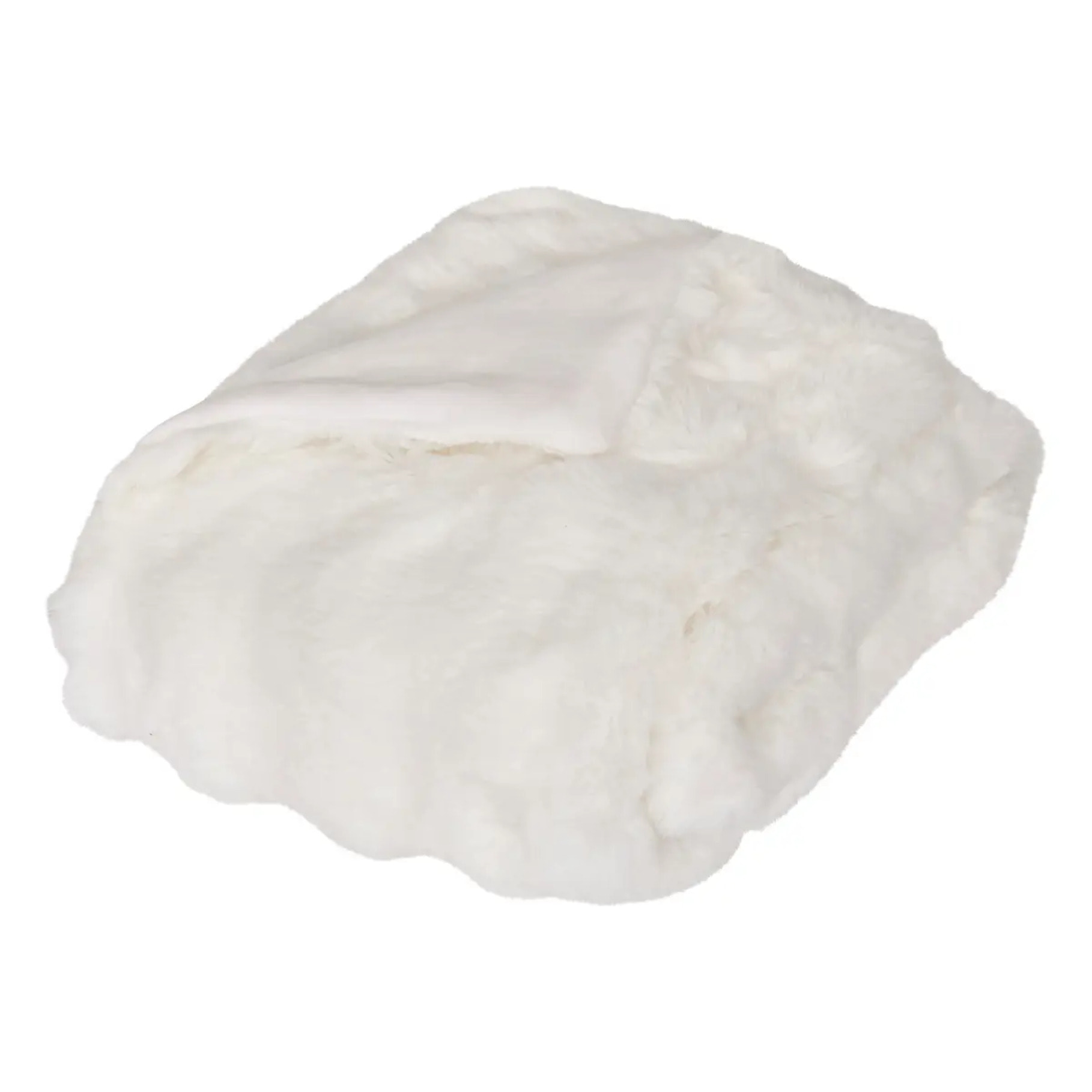 Plaid fausse fourrure 3D Zephy blanc 160x120cm
