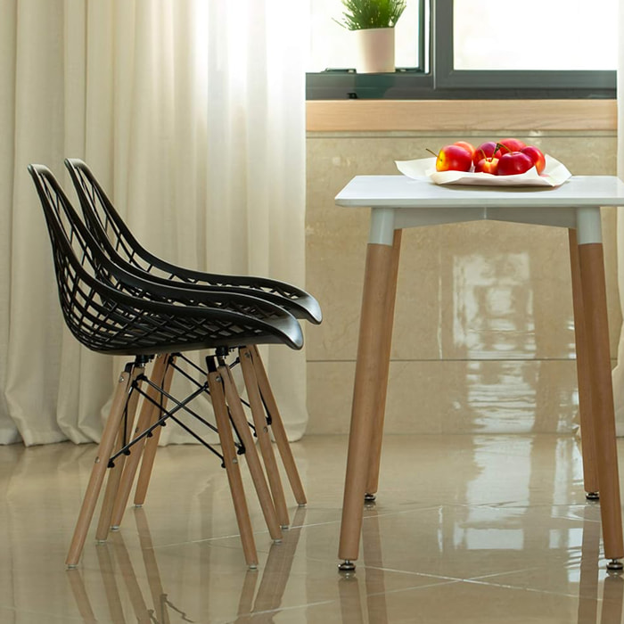 Pack 2 Sillas Estocolmo Grid Negro