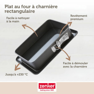 Plat à lasagnes avec charnière 33 x 22,5 Zenker Deluxe