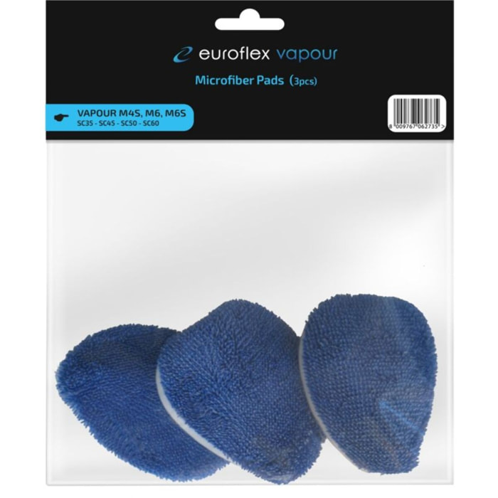 Lingettes et serpillères EUROFLEX Microfibre lavables x3 balai vapeur M6