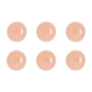 Assiette OXYGEN Ø21,5cm - 6 pièces - Rose poudre