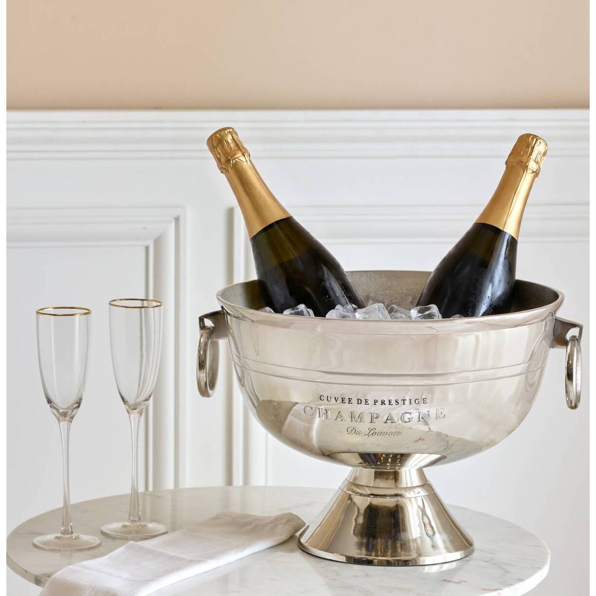 Vasque à champagne 38x43cm 11000ml argent