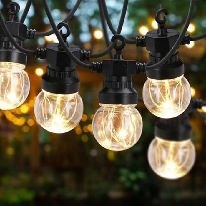 Guirnalda de 20 luces blanco calido con temporizador 950cm