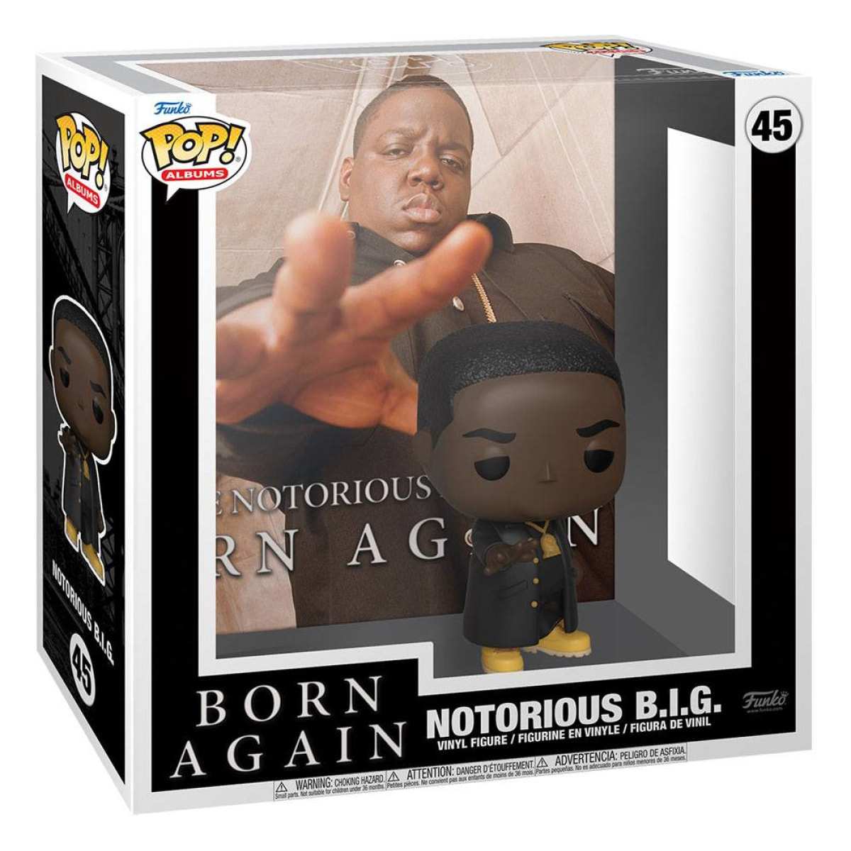 Notorious B.i.g. Funko Pop Album Vinile Figura Biggie Smalls - Born Again 9 Cm